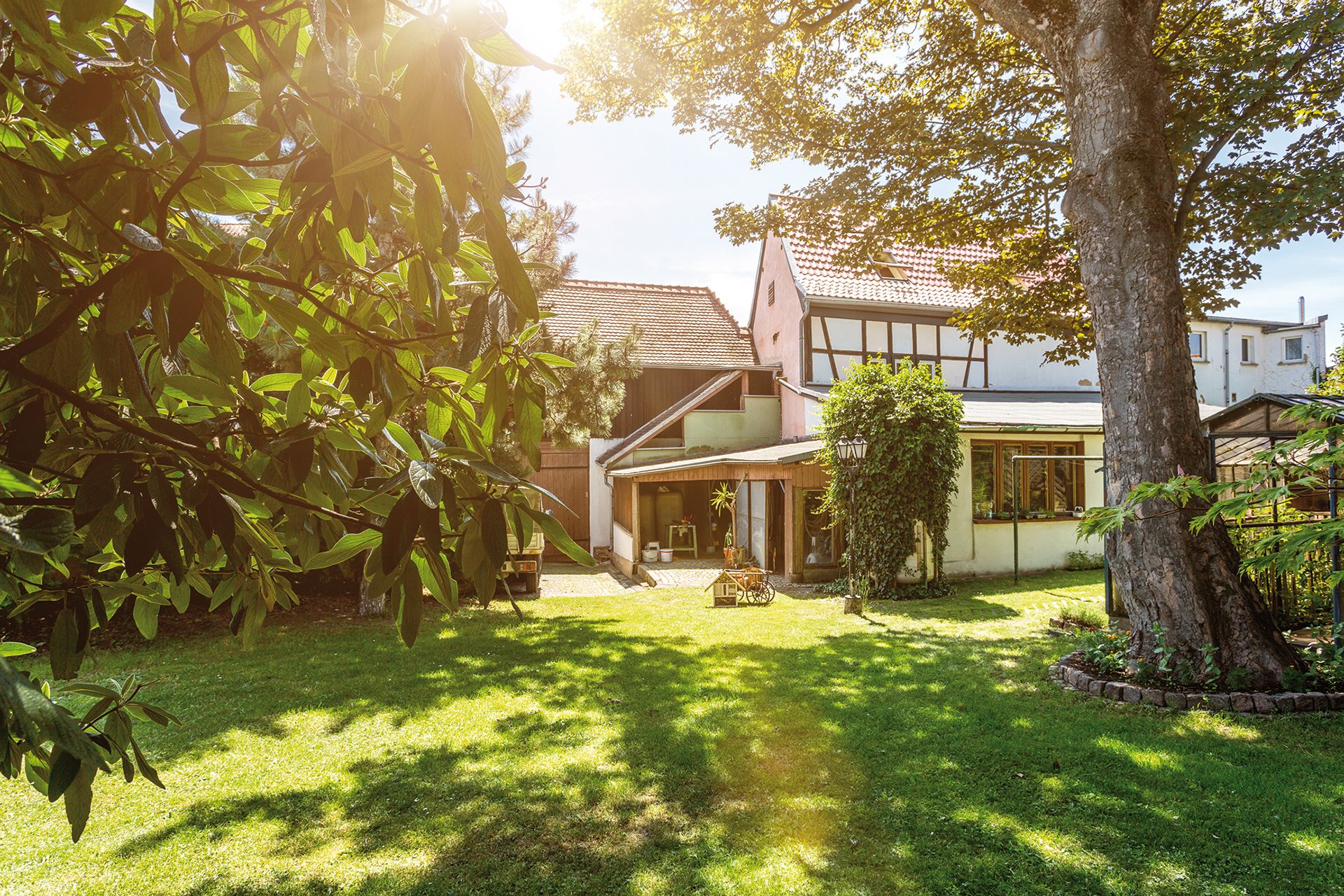 Tagesstätte für Suchtkranke in Eisenberg: Blick in den liebevoll gepflegten Garten