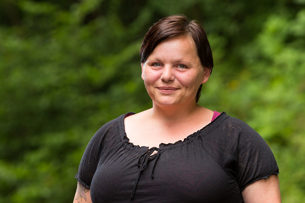 Stefanie Schulze, aktuelle Bewohnerin des Suchthilfezentrums für Mutter und Kind