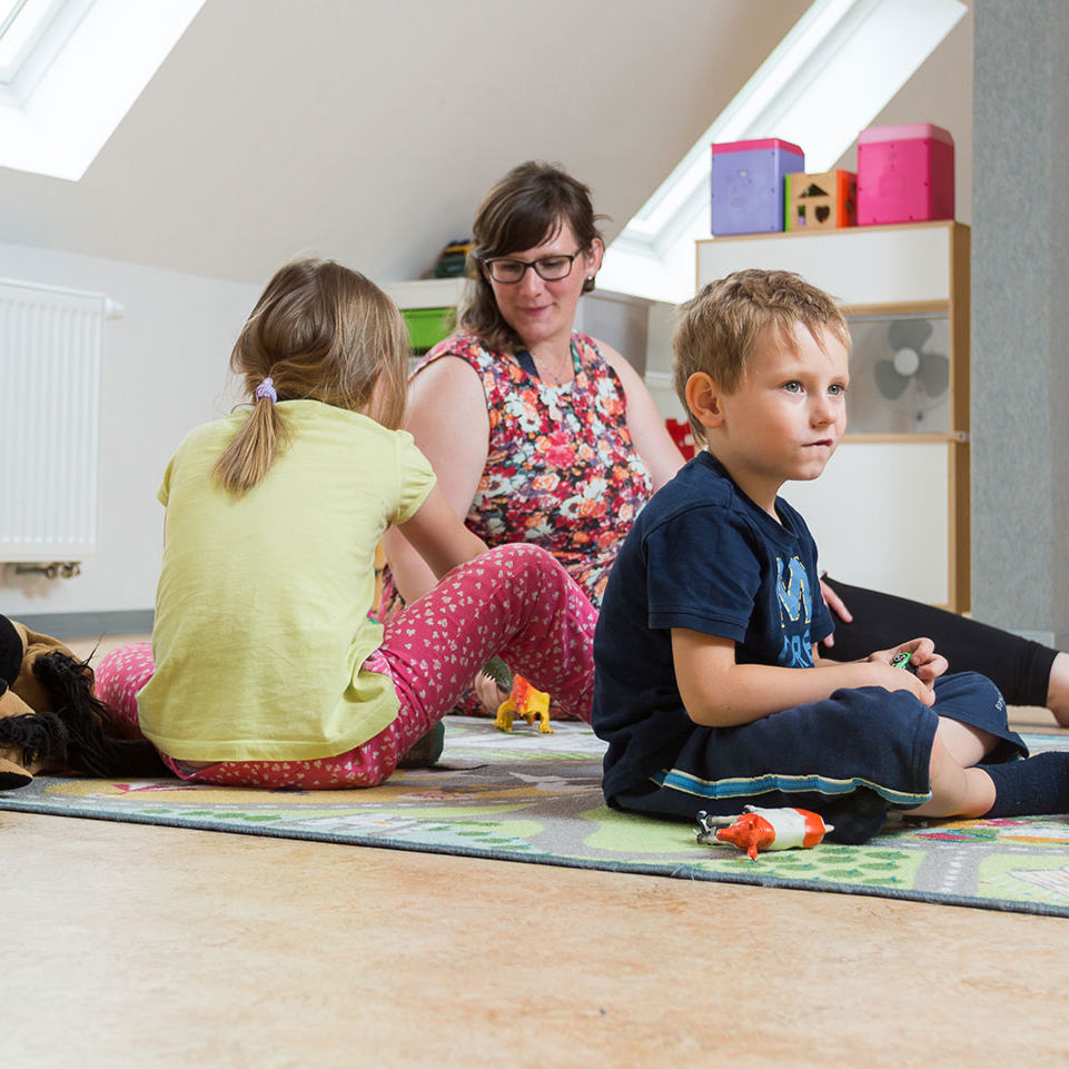 Suchthilfezentrum für Mutter und Kind in Woltersdorf: Blick in die Kinderbetreuung